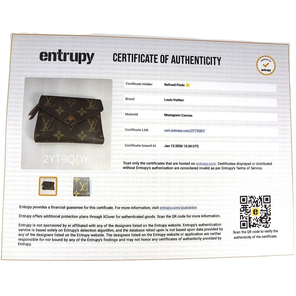 Louis Vuitton Monogram Victorine Armagnac Canvas Bi Fold‎ Wallet Brown Gold - Picture 13 of 13